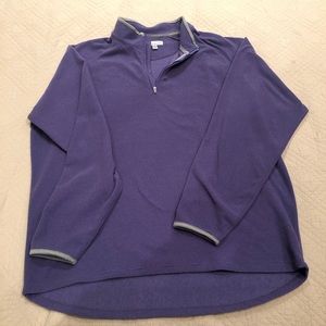 Peter Millar XL purple half mock zip sweater
